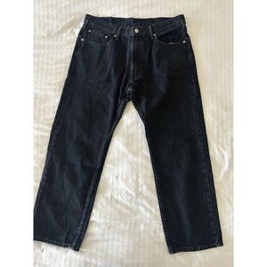 Levis 505 Black Jeans Vintage 36x30 100% Cotton Made In Lebotho Measures 35X28